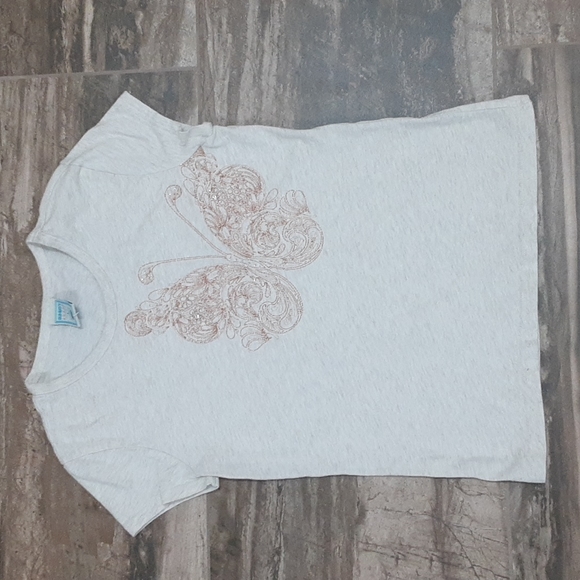 Old Navy size large embroidered butterfly top - Picture 1 of 4